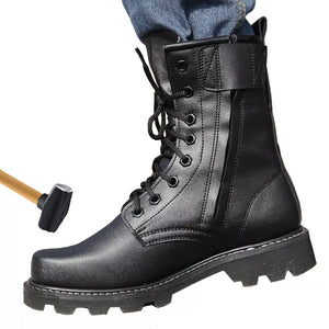 Military Style Steel Toe Work Safety Boots