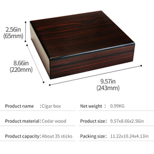 Cedar Wood 35pce Cigar Humidor