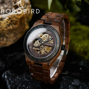 BOBO BIRD Wooden Mechanical Wristwatch
