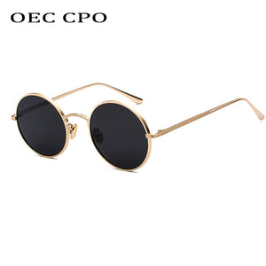 Classic Round Metal Frame UV400 Sun Glasses