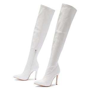 11CM Thin High Heel Over-the-Knee Side Zipper Boots
