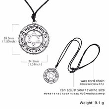 Star of David in the Circle Pendant Necklace