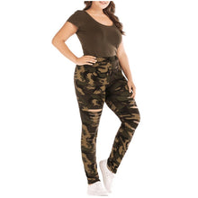 Distressed Camouflage Print Leggings