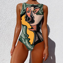 One Piece Exotic Print Bathing Suit