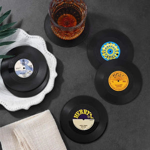 6 Vinyl Record Coasters