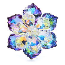 Wuli&baby Shining Glass Flower Brooch