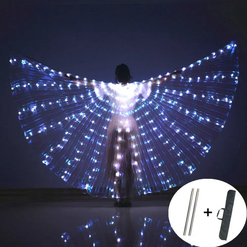 LED Fairy Wings Colorful Butterfly Belly Dancing Costume