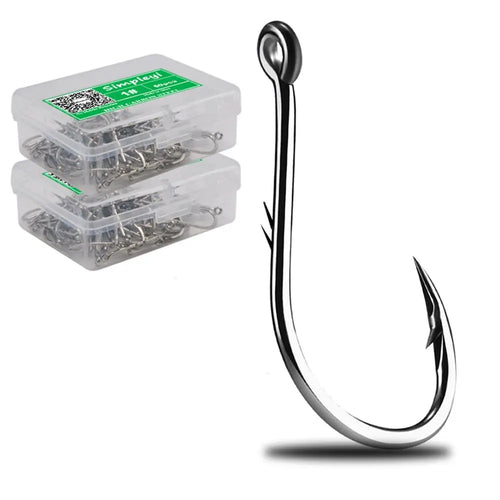 50pcs Barbed High Carbon Steel Fishing Hooks