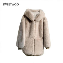 Thick Warm Faux Rabbit Fur Coat