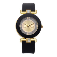 Black White Minimalist Design Silicone Strap Wristwatch
