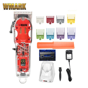 WMARK NG-407 Transparent Style With  Charge Stand Hair Trimmers