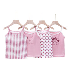 Cartoon Cotton Children Undershirts 4pcs