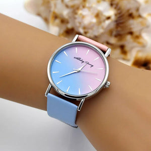 Casual Gradient Color Quartz Wristwatch