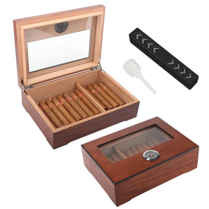 Xifei Cedar Wood Cigar Humidor W/ Hygrometer