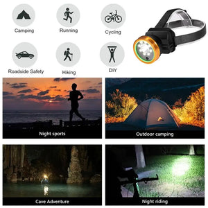 USB charging Waterproof Head-Mounted Outdoor Sports Camera with Headlamp