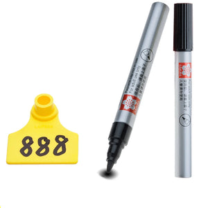 Black Dentification Permanent Ear Tag Marker Pen