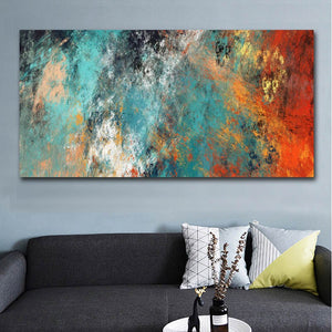 Large Size Abstract Colorful Cloud Canvas No Frame