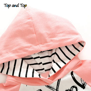 Cute Infant Hooded Sweatshirt & Pants Set