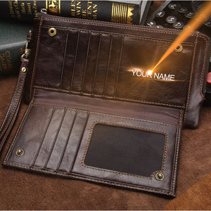 Genuine Leather Rfid Blocking Wallet