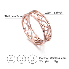 Retro Filigree Stainless Steel Cutout Ring