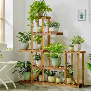 6 Tiered Wood Plant Stand