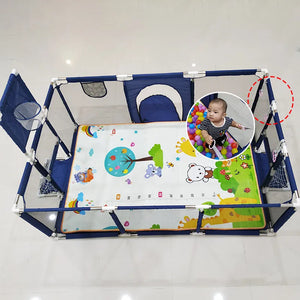 IMBABY Baby Playpen With Basketball Frame