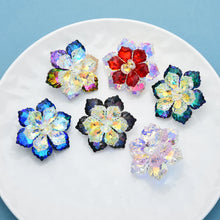 Wuli&baby Shining Glass Flower Brooch