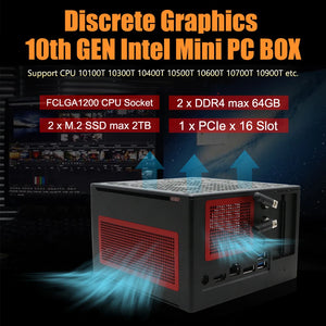 DIY Intel Core i3 10100T i5 10600T Desktop Gaming PC
