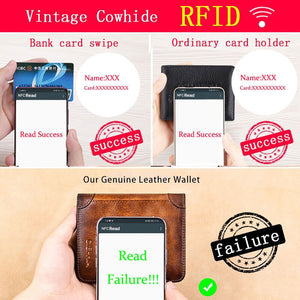 Genuine Leather Rfid Protection Wallet