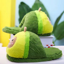 Cute Avocado Face Soft Slippers