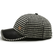 Houndstooth Retro British Style Plaid Hat