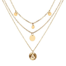 Long Layered Chain Necklace & Pendant Set