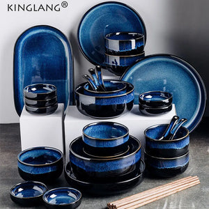 KINGLANG Kiln Glazed Ceramic Dinner Set