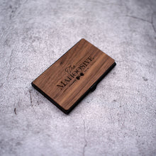 Wood & Stainless Steel Pocket Business Card Holder