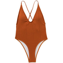 Pure Color One-Piece One-Piece Bikini