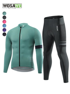 Wosawe Quick-Drying Breathable Long Sleeve Cycling Set