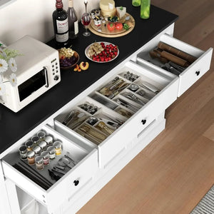 55 " Large Kitchen Storage Cabinet with Drawers