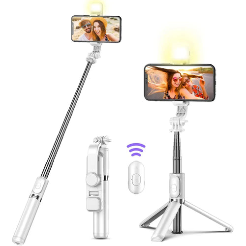 Wireless Bluetooth Foldable Portable Tripod with Fill Light Shutter & Remote Control