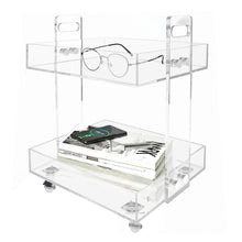 Easy Assembly Clear Acrylic Bar Cart