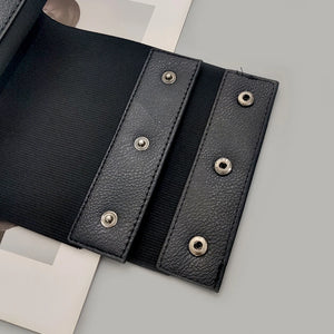 Black Faux Leather Waistband