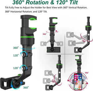 Rearview Mirror Mounted 360° Rotating Phone Mount