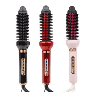 Automatic Rotating Electric Hair 2 in 1 Straightening and Curling Brush