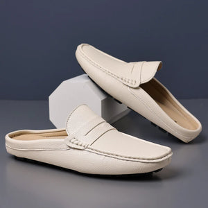 Leather Comfortable Designer Slip-On Solid Color Loafers