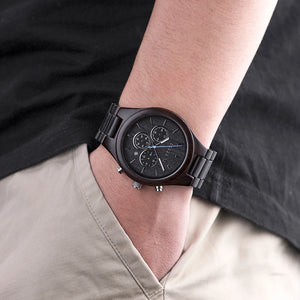 BOBO BIRD Ebony Wood Watch w