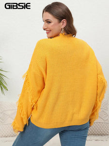 GIBSIE Long Sleeve Pullover Knitted Sweater