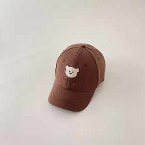 Adjustable Cartoon Bear Embroidered Soft Cotton Hat