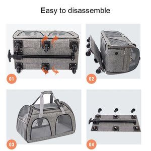 6-Wheel Pet Friendly Pet Carrier Stroller