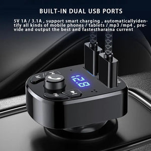 Car Bluetooth FM Transmitter 87.5-108 Mhz Audio Car Mp3 Player 5V Output USB Auto Car Fast Charger