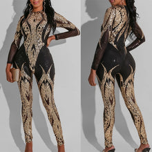 Gold Sequined Full Body Jumpsuit