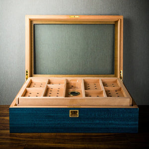 Cedar Wood Cigar Humidor 2 Layer Large Capacity